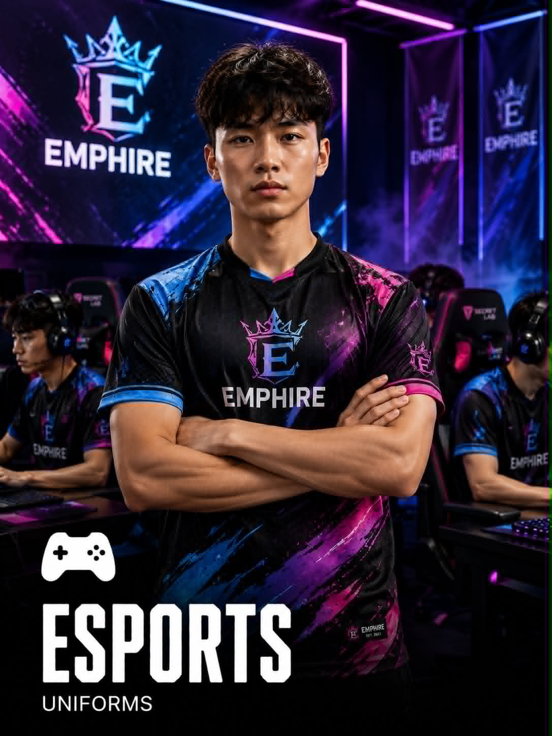 Esports player wearing EMPHIRE apparel