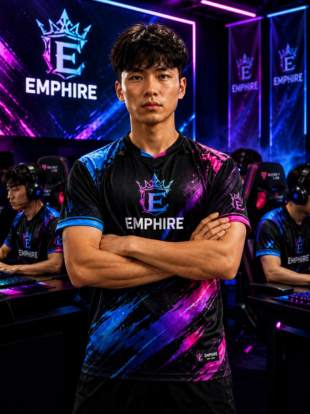 Esports player wearing EMPHIRE apparel