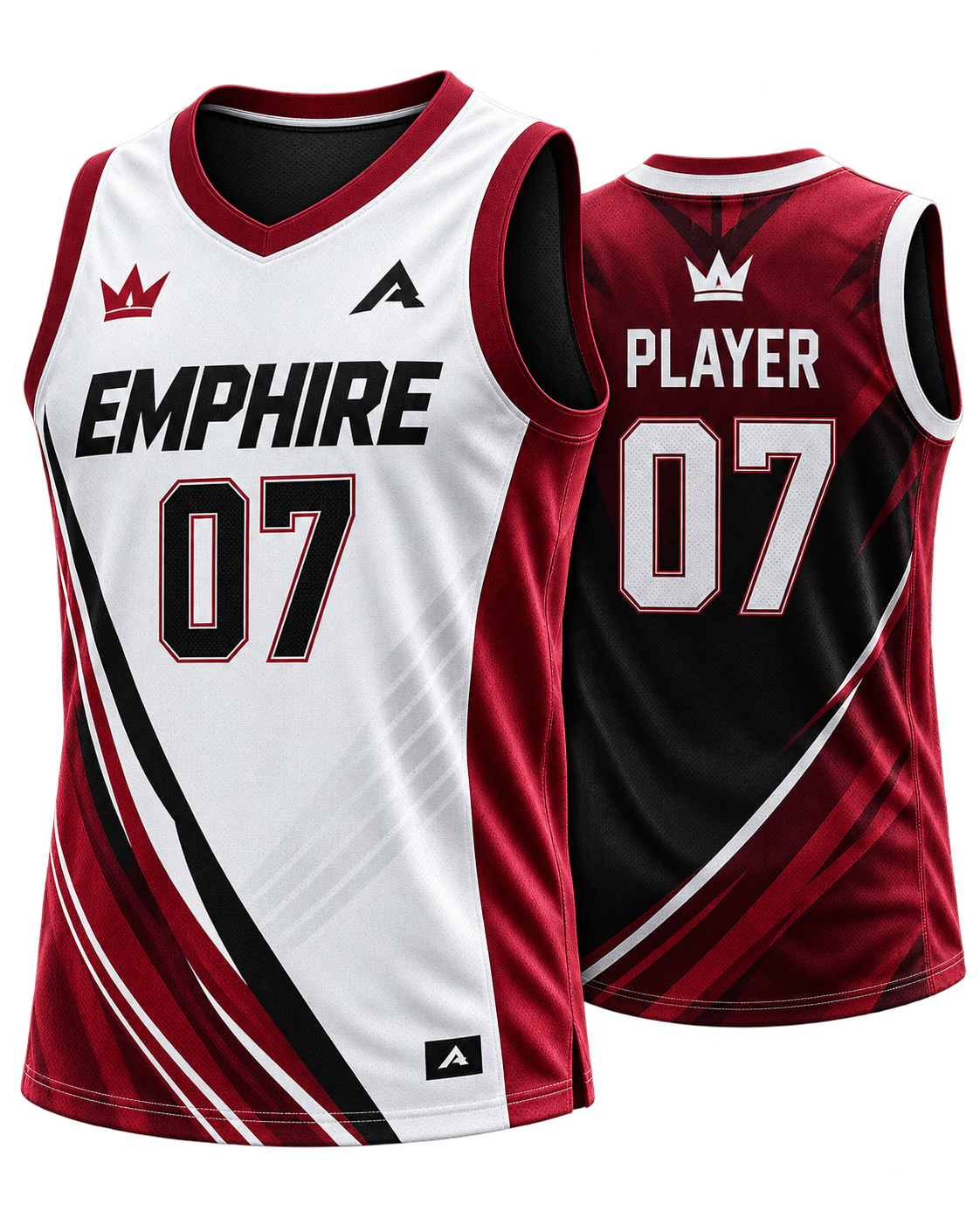 Finished custom basketball uniform