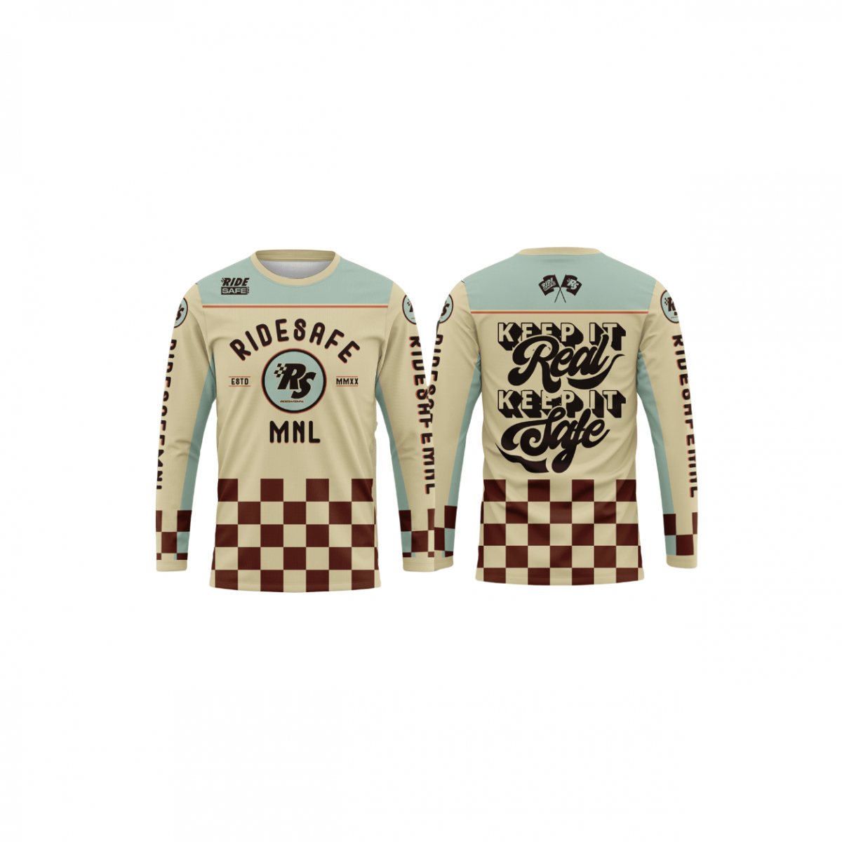 Ride Safe MNL Retro Checkered Riding Jersey